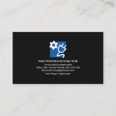 Electric Lightning Gold Electrical Circuit Frame Visitenkarte (Rückseite)