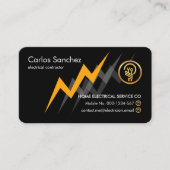 Electric Lightning Powers Electrician Visitenkarte (Vorderseite)