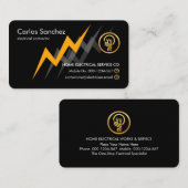 Electric Lightning Powers Electrician Visitenkarte (Vorne/Hinten)