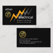 Electric Lightning Powers Letter-e Electrical Visitenkarte (Vorne/Hinten)