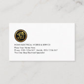 Electric Lightning Powers Your Name Visitenkarte (Rückseite)