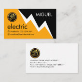 Electric Lightning Powers Your Name Visitenkarte (Vorne/Hinten)