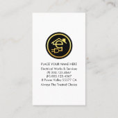 Electric Lightning Wave Powers Bulb Visitenkarte (Rückseite)