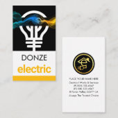 Electric Lightning Wave Powers Bulb Visitenkarte (Vorne/Hinten)