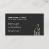 Electric Lights Green Electrician Business Card Visitenkarte (Rückseite)