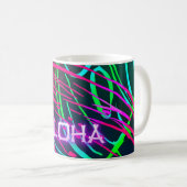 Electric Luau Tropical Night Neon Aloha Paradise Kaffeetasse (VorderseiteRechts)