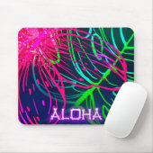 Electric Luau Tropical Night Neon Aloha Paradise Mousepad (Mit Mouse)