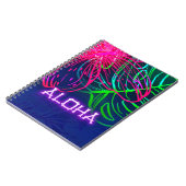 Electric Luau Tropical Night Neon Aloha Paradise Notizblock (Linke Seite)