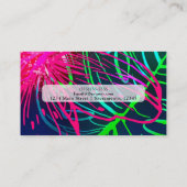 Electric Luau Tropical Night Neon Aloha Paradise Visitenkarte (Rückseite)