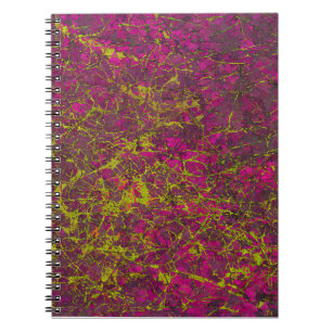 Electric Magenta Limone Fractured Abstrakt Noteboo Notizblock
