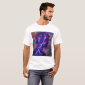 Electric Mind – Neon Energy Silhouette Art T-Shirt (Vorne ganz)