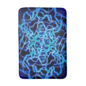 Electric Neon Blue Tesla Coil Lightning Badematte (Vorderseite Vertikal)