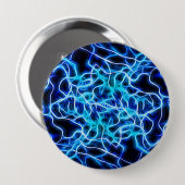 Electric Neon Blue Tesla Coil Lightning Button (Vorne & Hinten)