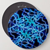 Electric Neon Blue Tesla Coil Lightning Button (Vorne & Hinten)