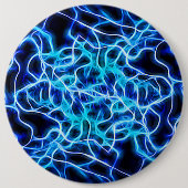 Electric Neon Blue Tesla Coil Lightning Button (Vorderseite)