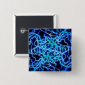 Electric Neon Blue Tesla Coil Lightning Button (Vorne & Hinten)