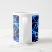 Electric Neon Blue Tesla Coil Lightning Jumbo-Tasse (Rückseite)