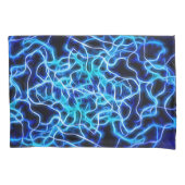 Electric Neon Blue Tesla Coil Lightning Kissenbezug (Vorderseite)