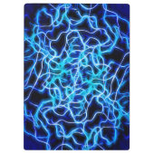 Electric Neon Blue Tesla Coil Lightning Klemmbrett (Rückseite)