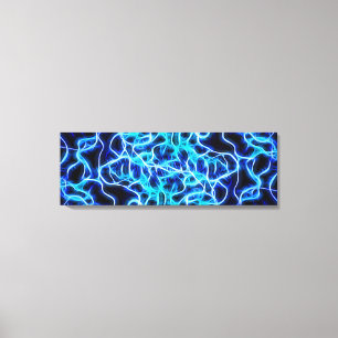 Electric Neon Blue Tesla Coil Lightning Leinwanddruck
