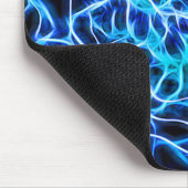 Electric Neon Blue Tesla Coil Lightning Mousepad (Ecke)