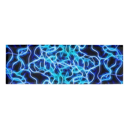 Electric Neon Blue Tesla Coil Lightning Namenschild (Vorderseite)