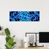 Electric Neon Blue Tesla Coil Lightning Poster (Heimbüro)