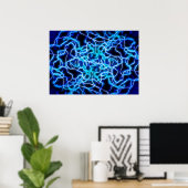 Electric Neon Blue Tesla Coil Lightning Poster (Heimbüro)