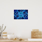 Electric Neon Blue Tesla Coil Lightning Poster (Küche)