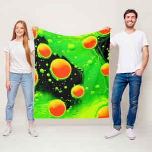 Electric Neon Bubble Dance Fleecedecke