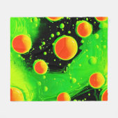 Electric Neon Bubble Dance Fleecedecke (Vorderseite (Horizontal))