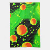 Electric Neon Bubble Dance Geschirrtuch (Vertikal)