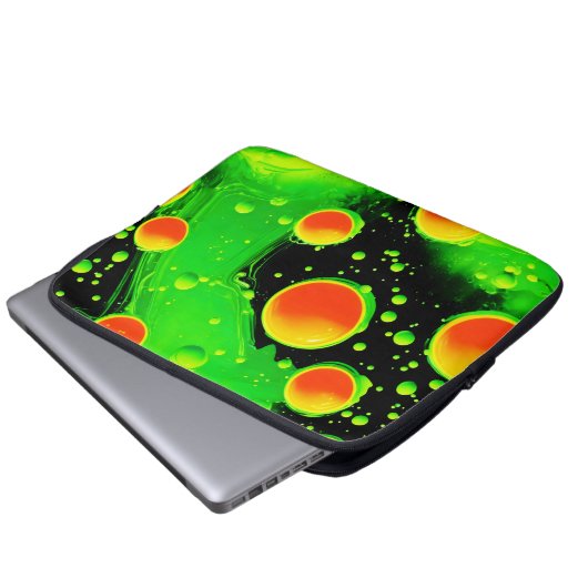 Electric Neon Bubble Dance Laptopschutzhülle (Vorne Knopf)