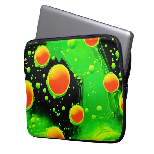 Electric Neon Bubble Dance Laptopschutzhülle (Vorderseite Links)