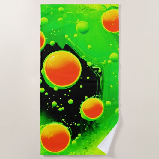 Electric Neon Bubble Dance Strandtuch (Vorderseite)