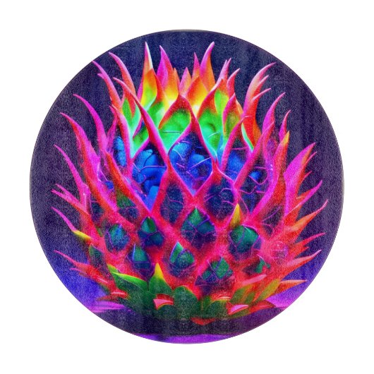 Electric Neon Dragon Fruit Schneidebrett (Vorderseite)