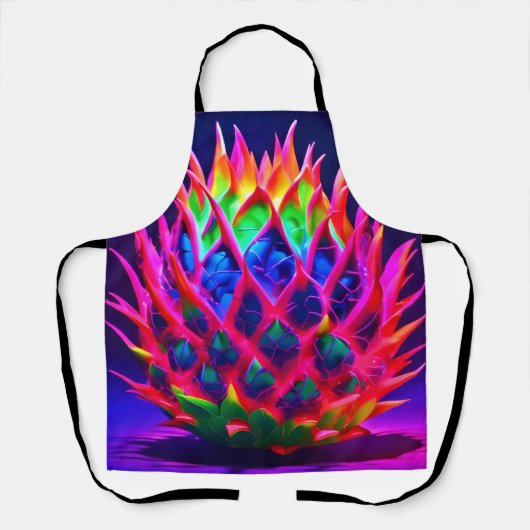 Electric Neon Dragon Fruit Schürze (Vorderseite)