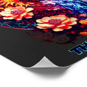 Electric Neon Eagle  Poster (Ecke)