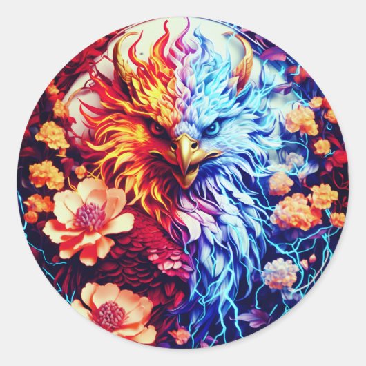 Electric Neon Eagle Sticker (Vorderseite)