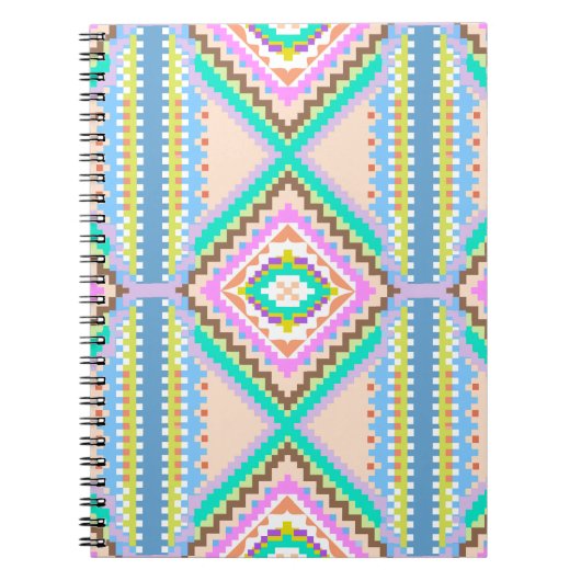 Electric Pastel Dream Kaleidoscope Notizblock (Vorderseite)