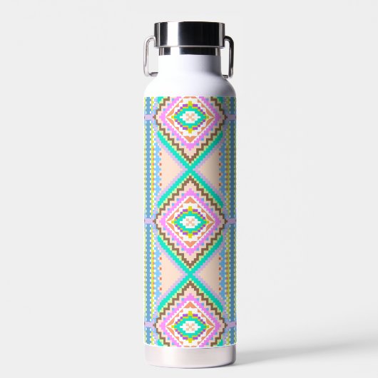 Electric Pastel Dream Kaleidoscope Trinkflasche (Vorne)