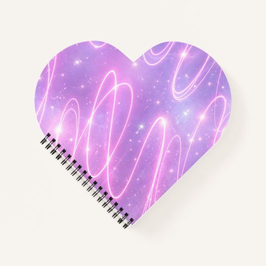 Electric pink neon scribbles AI art  Notizblock (Vorderseite)