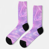 Electric pink neon scribbles AI art  Socken (Linkes Detail)