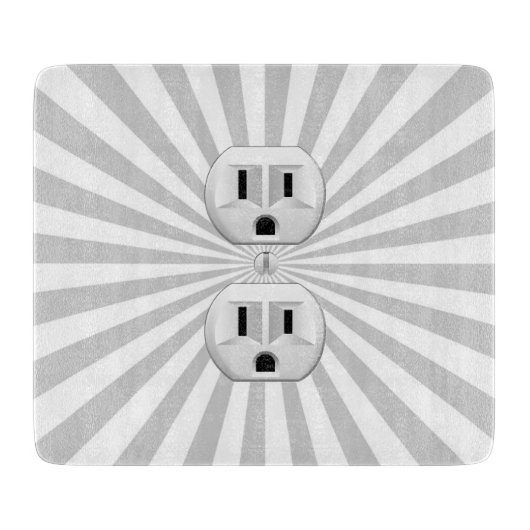 Electric Plug Wall Outlet Fun Customize This! Schneidebrett (Vorderseite)