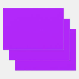 Electric Psychedelic Lila Solid Color Geschenkpapier Set