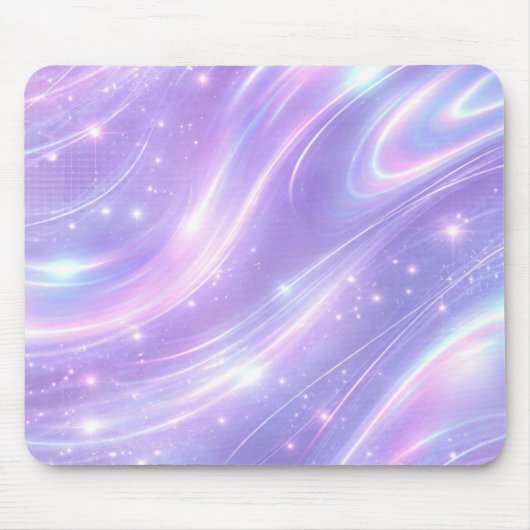 Electric purple neon patterns AI art  Mousepad (Vorne)