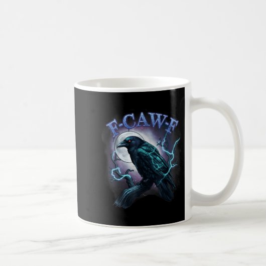 Electric Raven F-caw-f Halloween Moon Kaffeetasse (Rechts)