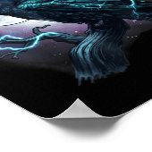 Electric Raven F-caw-f Halloween Moon  Poster (Ecke)