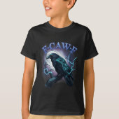 Electric Raven F-caw-f Halloween Moon T-Shirt (Vorderseite)