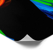 Electric Rock Fury in Color Burst Poster (Ecke)